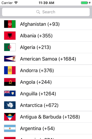 Emccountrypickercontroller Dialingcodes On Cocoapods Org