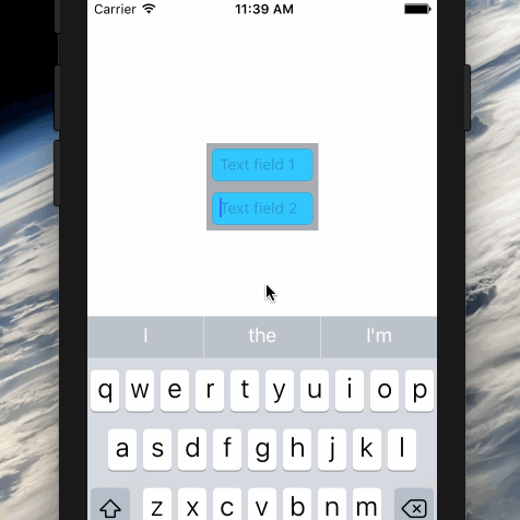 Moving the keyboard using autolayout with mutiple text fields inside a view