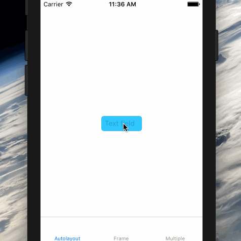Moving the keyboard using autolayout from the bottom of the screen