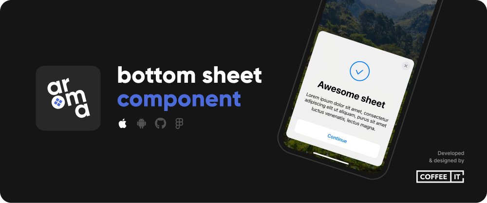 Coffee IT - iOS Aroma BottomSheet Component