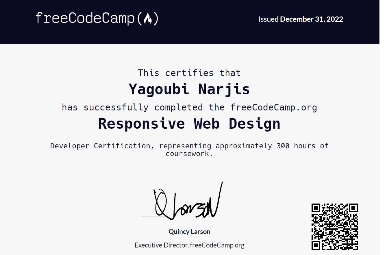 FreeCodeCamp Certifications