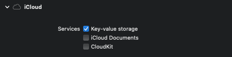 iCloud Key-value storage