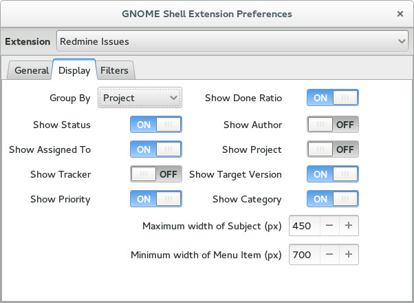 Display Preference