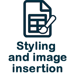 styling and image insertion
