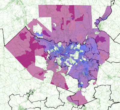 Image of the 2012 House election in Allegheny County by precinct