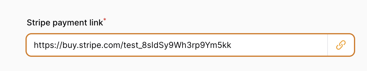Stripe payment link