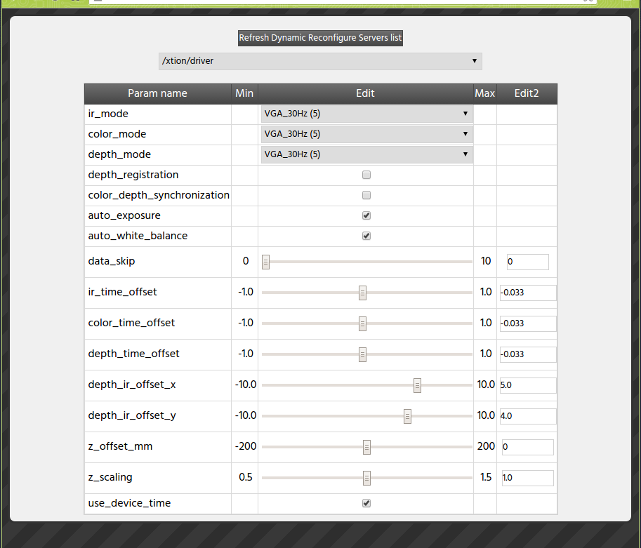 Web dynamic reconfigure screenshot