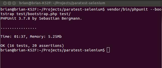 PHPUnit Selenium Results