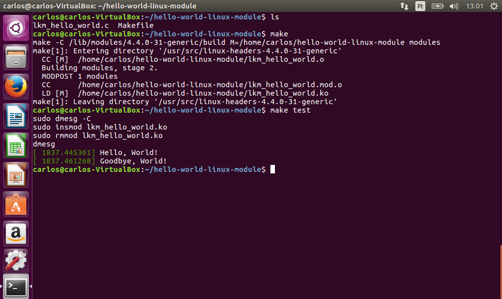 Github Carloscdias Hello World Linux Module A Simple Linux Kernel