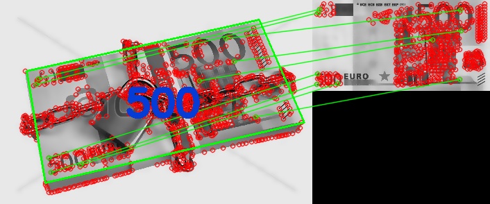 Fig. 4 - Detection of partially occluded banknotes