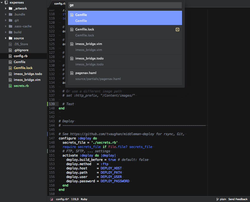 Screenshot of the Atom editor with Lanai ui and syntax theme