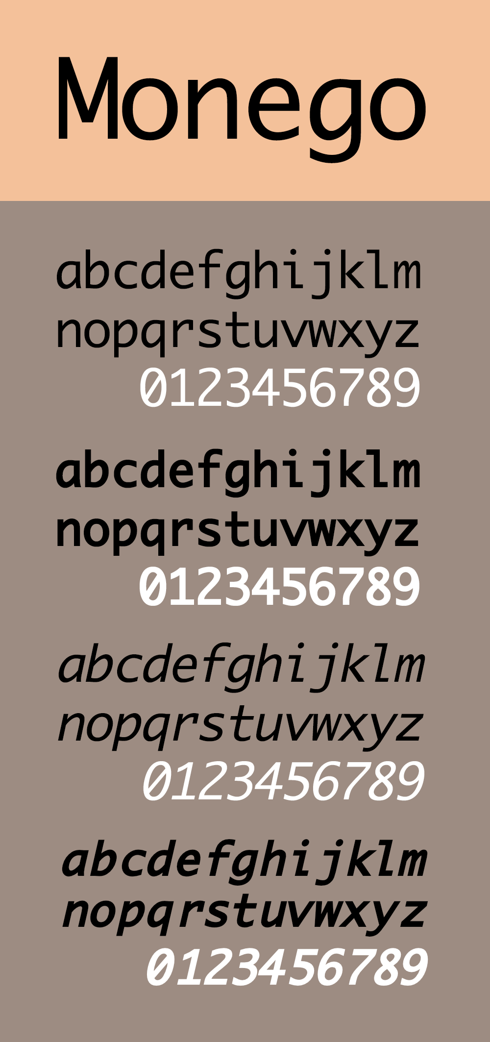 Generisch Mono Font, Webfont & Desktop