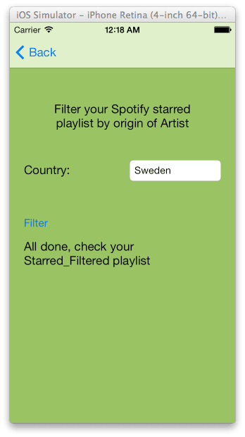 country filter