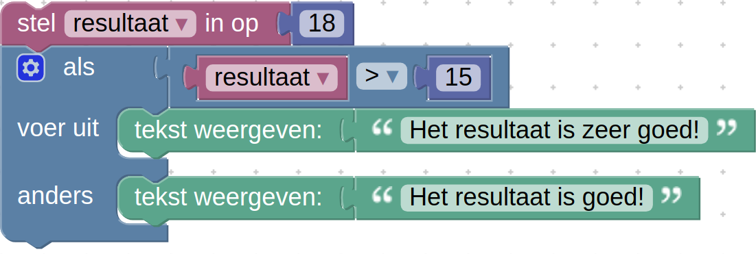 Selectie in **blokken**