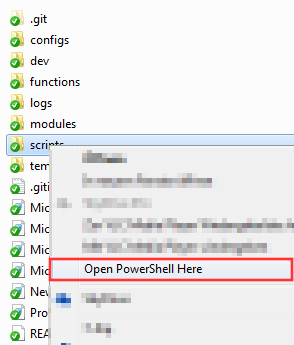 Enable Open Powershell here picture