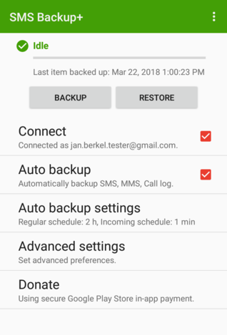 SMS Backup+ material