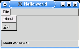 Hello world on GTK (KDE/Linux)
