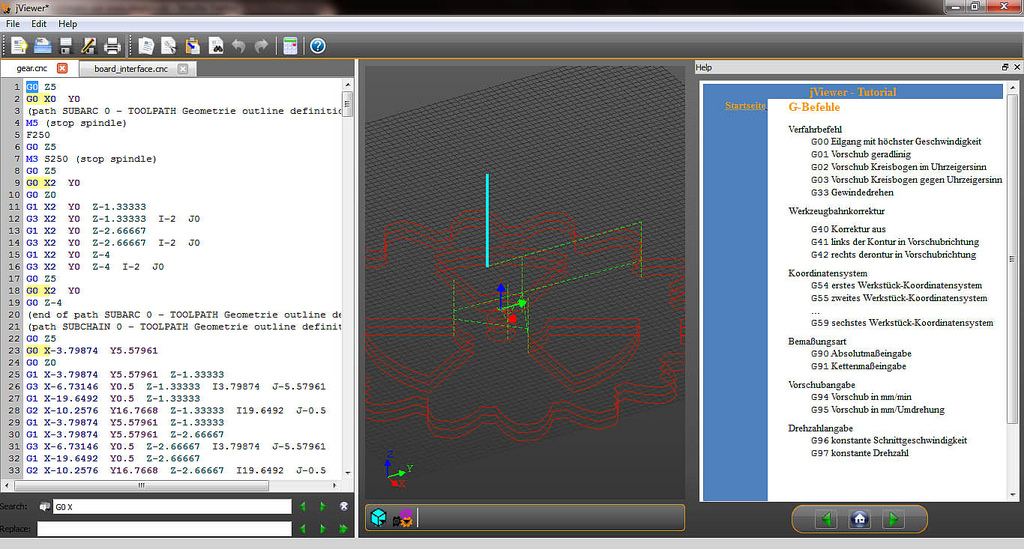 Screenshot of jViewer 3D Visualizer Window