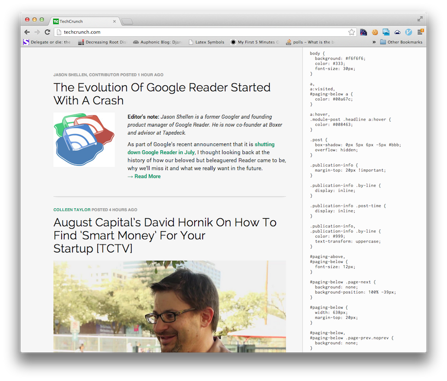 Techcrunch restyled