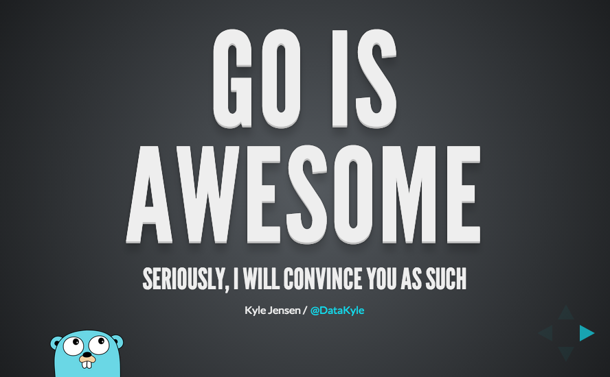 Go is Awesome presentation screenshot