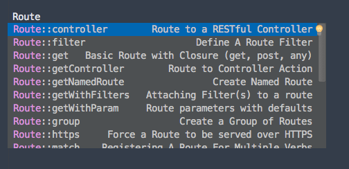 Laravel Routes Screenshot