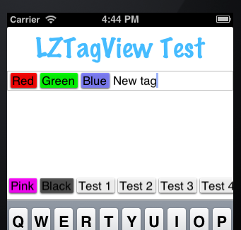 Screenshot of LZTagView
