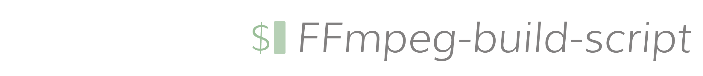 FFmpeg build script