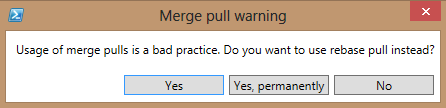 Merge commit dialog