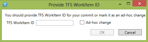 Provide TFS WorkItem ID dialog