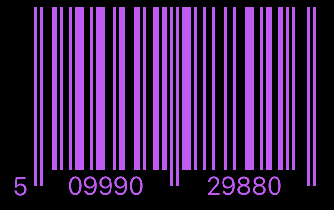 "purple colored barcode"