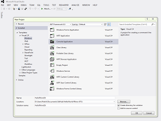 Screenshot of Microsoft Visual Studio