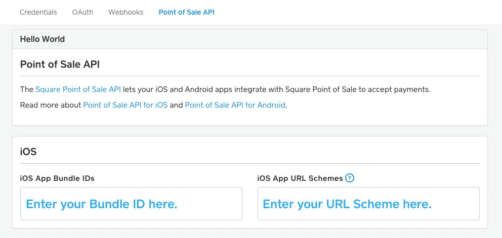 Point of Sale API