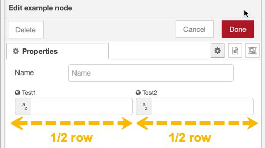 1/2 row layout