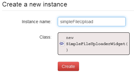 File Upload create instance name