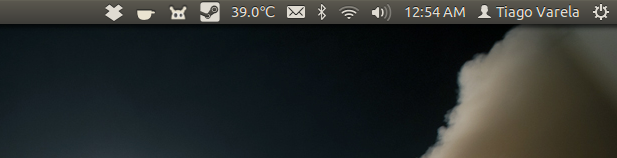 Ubuntu top panel screenshot