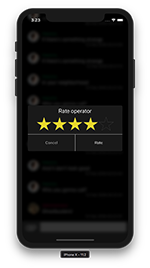 Rating window screenshot Dark theme
