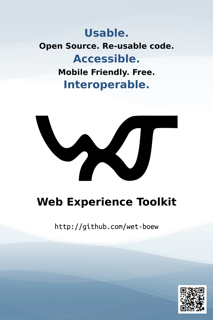 Poster en anglais pour la Boîte à outils de l'expérience Web