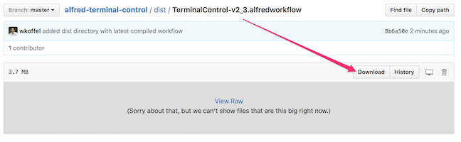 Screenshot: Download Workflow