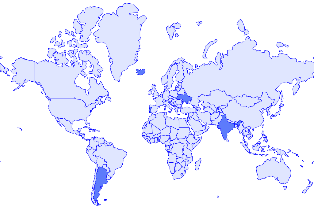 Highlighted countries